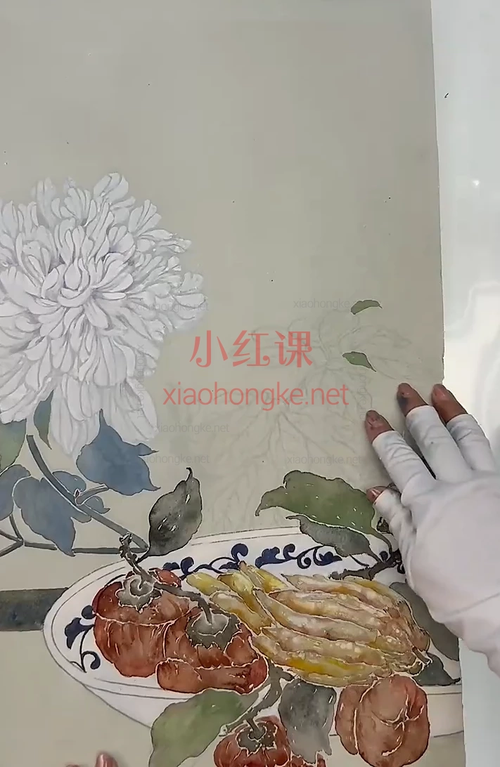 中国画禅茶系列作品-没骨牡丹(内含两幅)· 30课系统解锁禅茶美学!