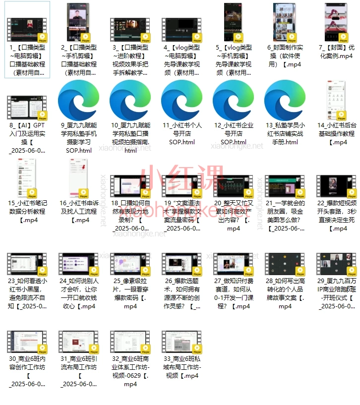 厦九九百万IP商业陪跑6班,口播+Vlog剪辑/爆款文案/小红书运营/私域变现实操大课🔥