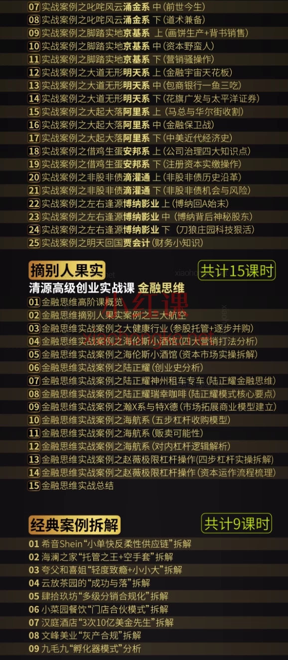 清源创投研究：陈杰森超硬核创业实战落地方案，🔥从摆摊到上市！🔥 搞钱必学！120+课拆解创业&amp;资本核心，小白也能看懂商业本质！​