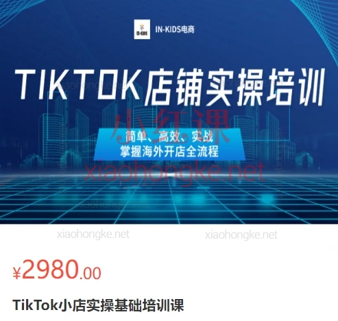 IN-KIDS电商:TikTok小店实操基础培训课🔥【TikTok Shop 10天爆单指南!零基础也能玩转跨境小店】💡