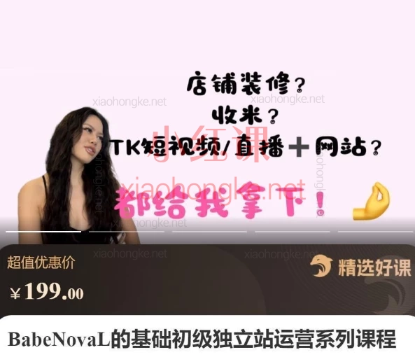 BabeNovaL的基础初级独立站运营系列课程