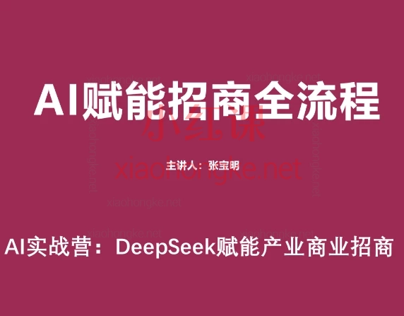 张宝明AI实战营:DeepSeek赋能产业商业招商
