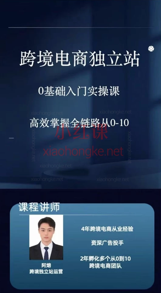 阿熔跨境电商独立站＋私域线上实操陪