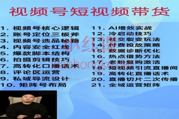 2025天诺老吴视频号短视频带货,21节实战课打通变现全链路!💰