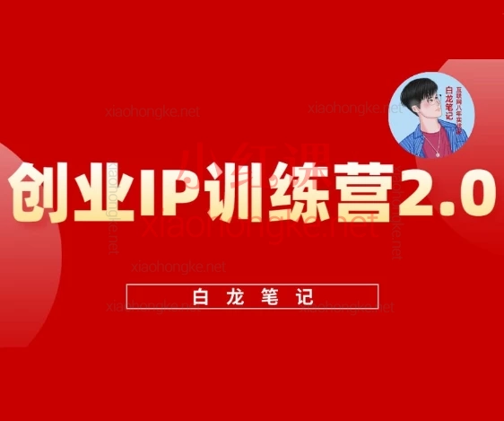 白龙笔记创业IP训练营2.0,带你从0-1打造吸金个人IP💰!