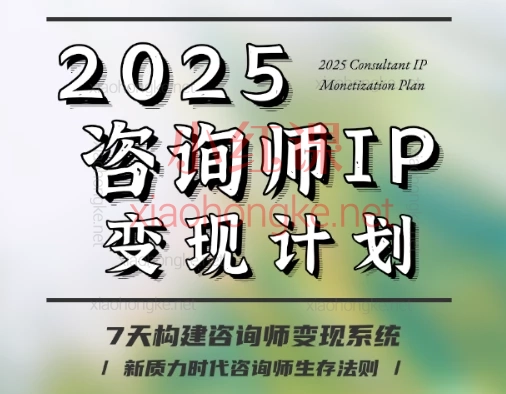 2025咨询师IP变现计划训练营