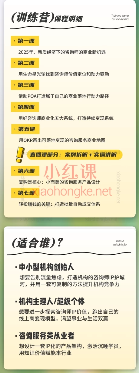 2025咨询师IP变现计划训练营