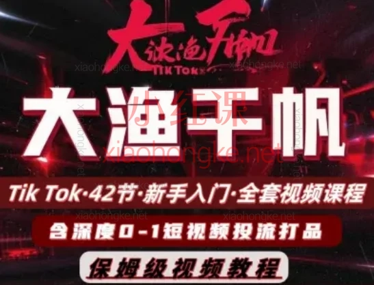 2025大鱼千帆(全套)42节TikTok视频课,61节保姆课+配套PPT,带你玩转东南亚跨境!🔥