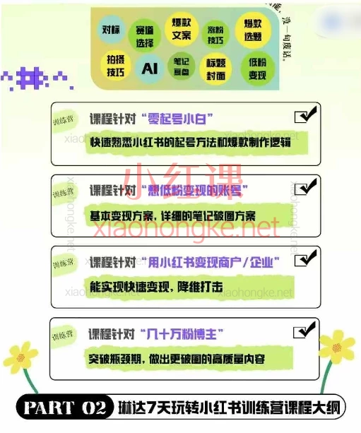 琳达不呆7天玩转小红书训练营｜小红书65万粉头部博主亲自授0粉也能变现！​