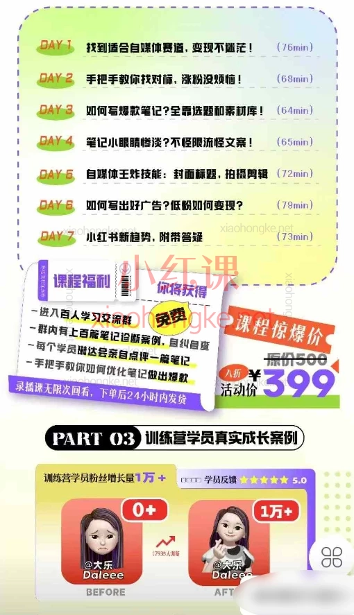 琳达不呆7天玩转小红书训练营｜小红书65万粉头部博主亲自授0粉也能变现！​