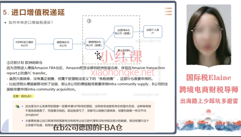 小红书国际税Elaine丨从0到1入门跨境电商财税,欧洲VAT、美国sales tax