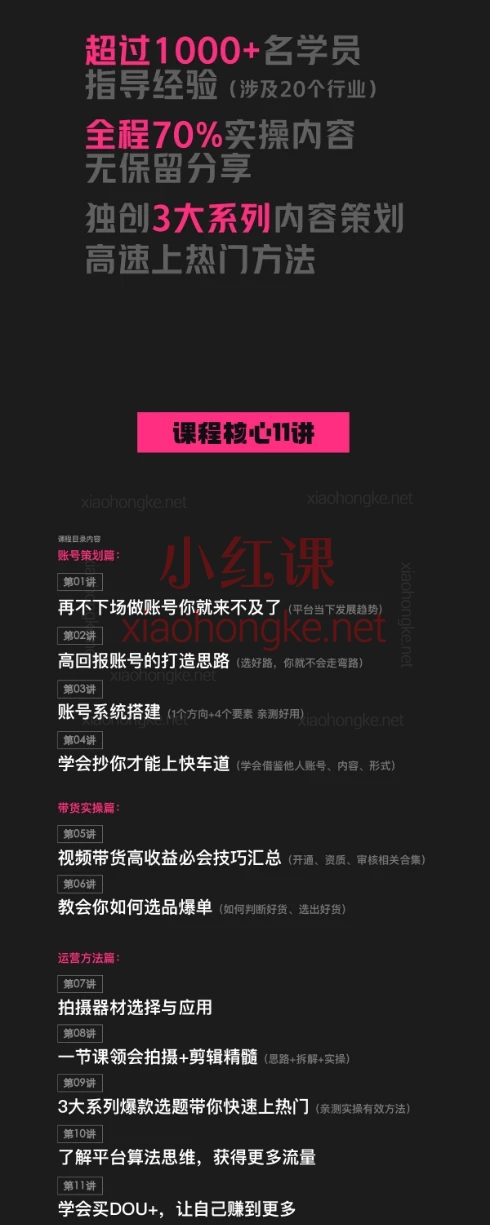 大姐姐INKO：自然流电商快速起号+素人IP课程