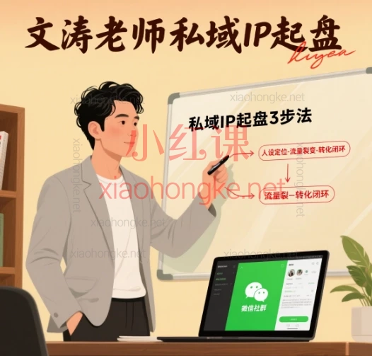 文涛老师私域ip起盘——从0到1打造吸金个人品牌!🚀