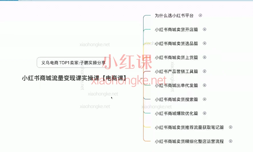 子鹏小红书商城流量变现课实操课,从0到1掌握小红书电商运营秘籍!
