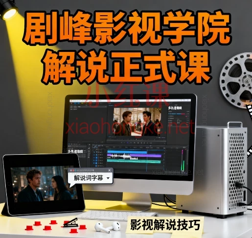 剧峰影视学院 | 影视解说全链路实战课:从0到1打造爆款(含电脑/手机/剪映专业版)
