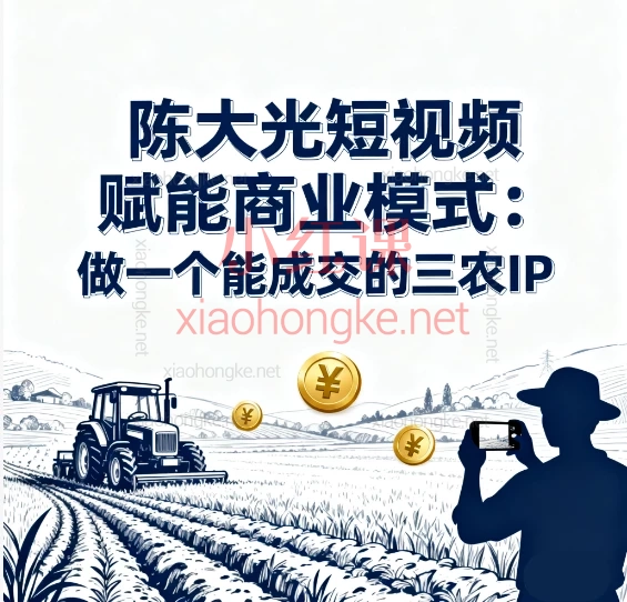 陈大光短视频赋能商业模式:做一个能成交的三农IP