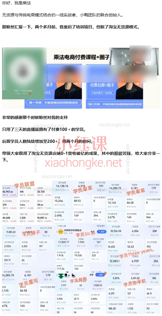 🔥【零库存创业秘籍】乘法《新不备货电商》全系课程解析！适合小白/副业/轻资产运营✨