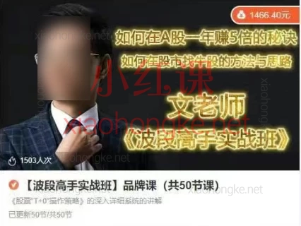 🔥《波段高手实战班》50节系统课|从小白到稳定盈利的终极指南