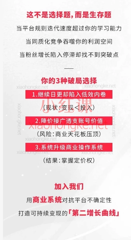 张萌小红书训练营高阶班：9步实现从内容账号到盈利系统的跃迁