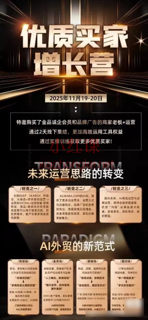🔥 小白也能学会！2025年11月份张国儒（儒说）国际站高薪运营都在上的“优质买家增长”实战课（附全套资料）