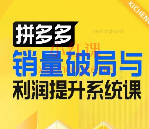 拼多多卖家的必修课！《玺承云学堂-拼多多销量破局与利润提升系统课》带你从小白到爆单玩家！
