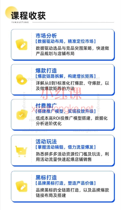 拼多多卖家的必修课！《玺承云学堂-拼多多销量破局与利润提升系统课》带你从小白到爆单玩家！