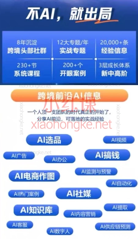 优联荟2026顾小北跨境AI头部年费年度专题学习计划｜跨境人必备成长计划