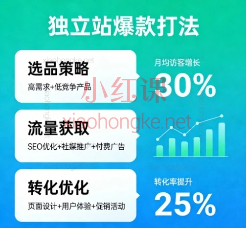 独立站爆款打法·从0到1的实战运营体系