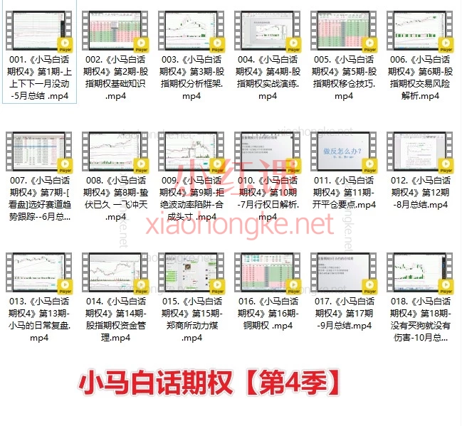 从期权新手到实战高手！小马白话期权1-4季，带你玩转期权交易！