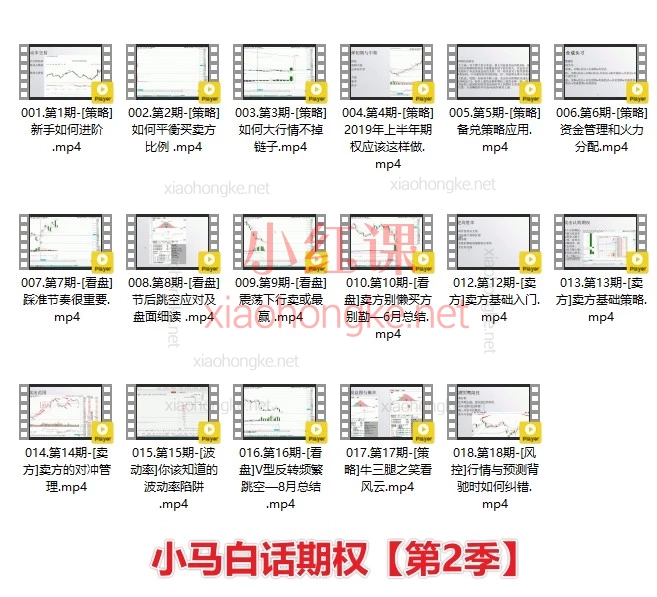 从期权新手到实战高手！小马白话期权1-4季，带你玩转期权交易！