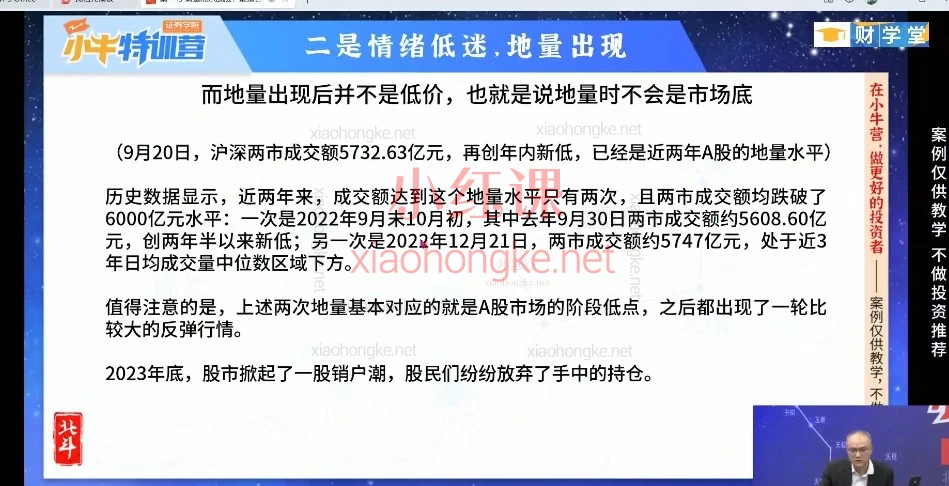 小牛营特训班(北斗)跟随30年投资宗师北斗,重塑你的交易思维与短线实战体系