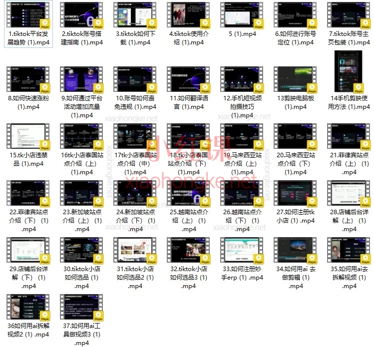 TikTok东南亚小店从0到1全域运营全套课程，新手小白也能轻松搞钱！