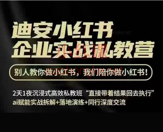 《迪安小红书全域增长实战课（2026版）：AI驱动的用户决策路径与爆款内容体系》
