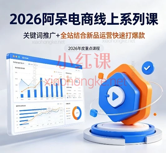 2026阿呆电商2026年关键词推广线上系列课+全站结合新品运营快速打爆款