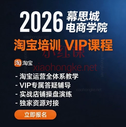 2026淘宝运营VIP课|从0到月销10万的全链路玩法