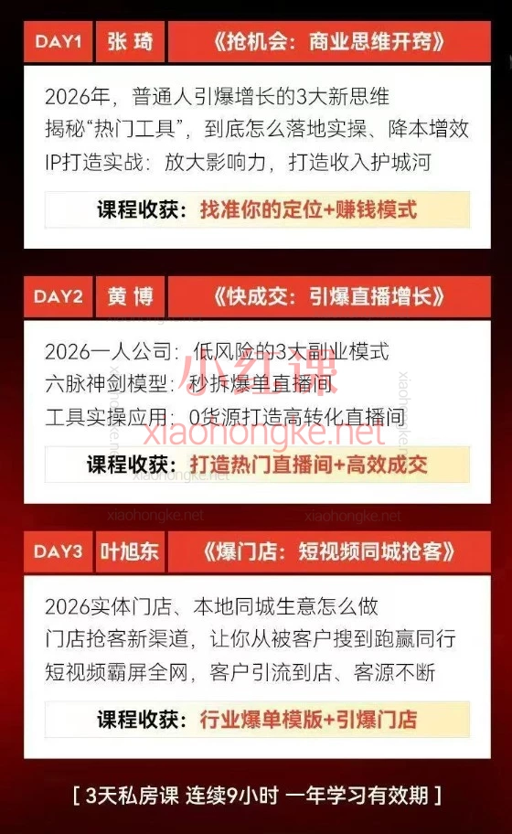 2026张琦个体增长AI创富火箭：普通人想增收、实体店缺客流、想做直播没思路的，这套课直接全覆盖！