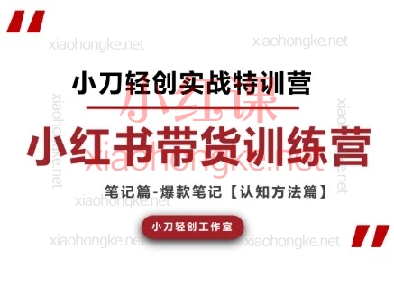 2026小刀轻创｜小红书电商0-1系统化实操课（含AI提效+爆单秘籍）