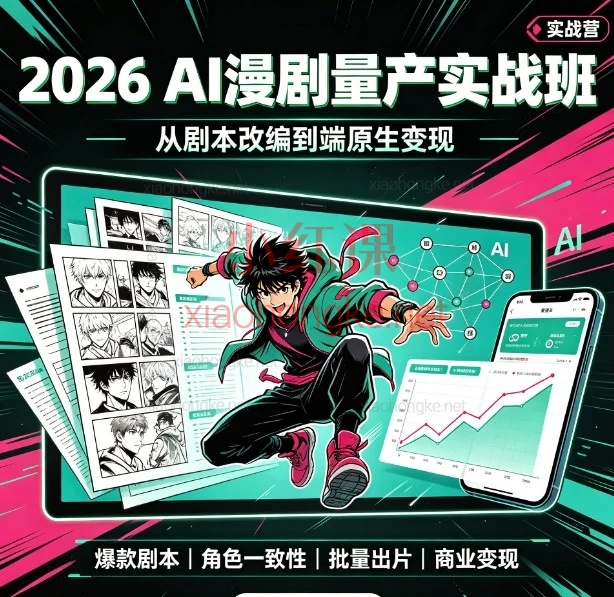 多工具提速AI漫剧|8天搞定剧本+变现,小白也能批量产爆款!