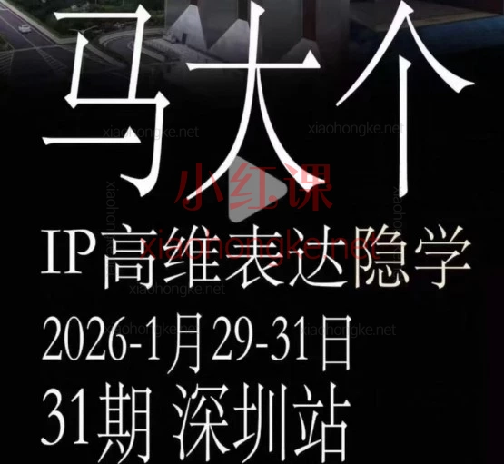 马大个IP高维表达|做IP别再死磕流量了,全套12800元线下大课笔记