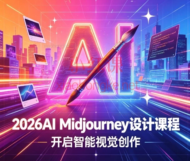 2026AIMidjourney系统课+GPT实战:0基础逆袭AI设计师!