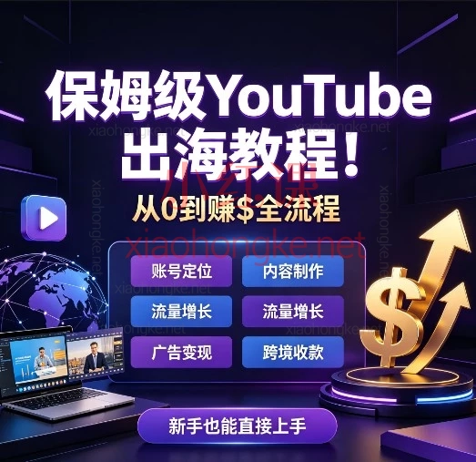 保姆级YouTube出海教程!从0到赚$全流程(含跨境收款)