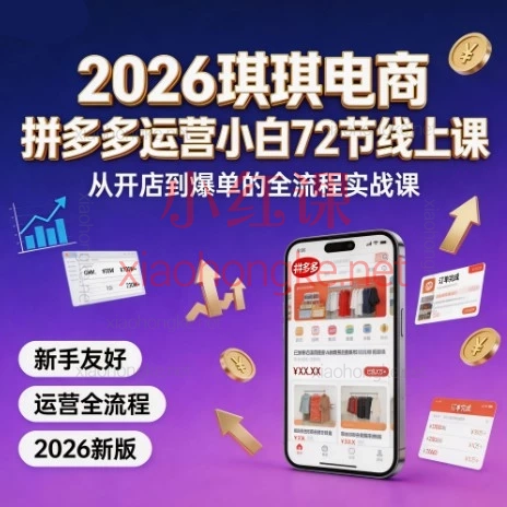 2026琪琪电商拼多多运营小白72节线上课