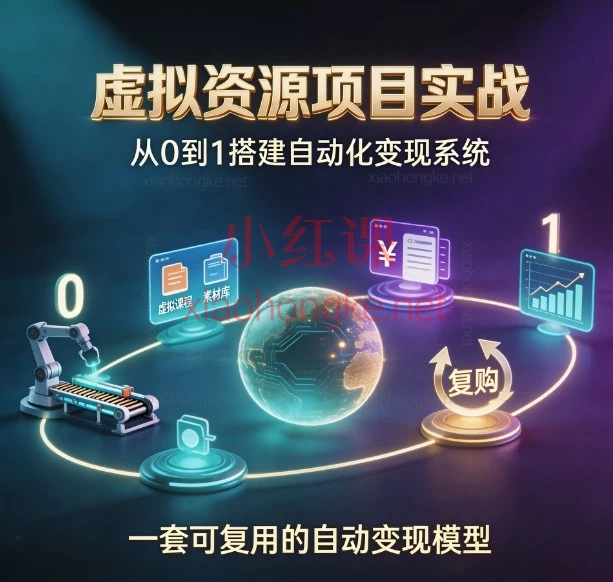 普通人做虚拟资源?43节保姆级搞钱教程