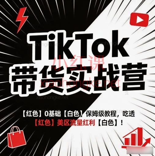 TikTok海外带货实战营|0基础保姆级教程,从搭建到日出千单全揭秘!