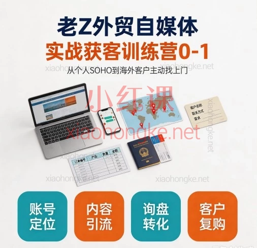 老Z外贸自媒体+实战获客训练营|14节实战课搞定谷歌/TikTok/领英获客