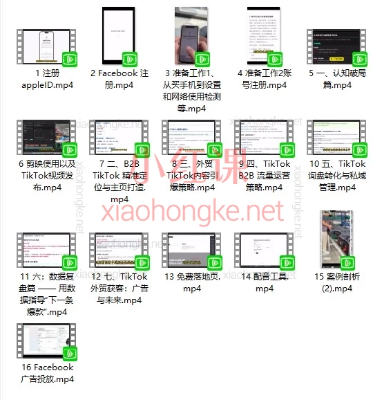 外贸从0到1实战获客课:TikTok + Facebook B2B 精准引流与私域转化系统