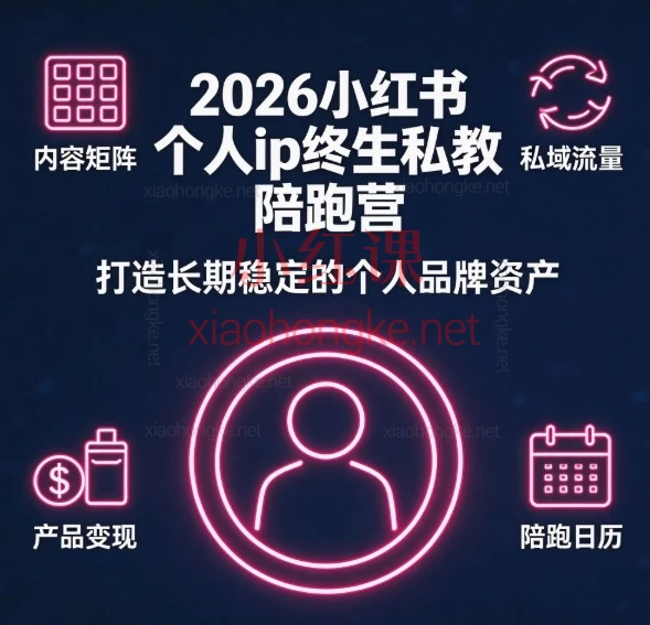 终身私教陪跑|普通人做小红书IP从0到变现全攻略