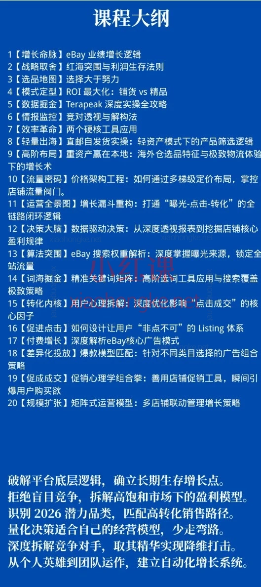 Vincent-2026 eBay全域增长课｜从0到1破解平台流量密码
