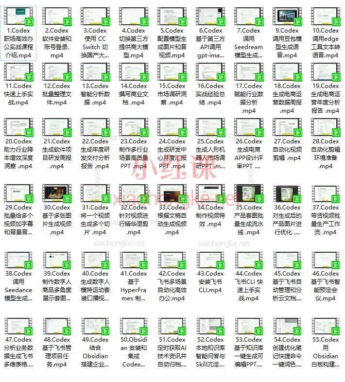 Codex 职场高效办公实战｜55节AI办公全流程落地课