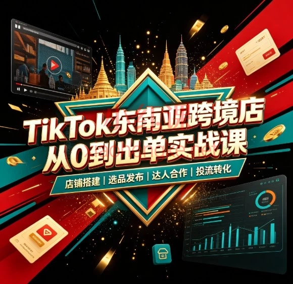 TikTok东南亚跨境店从0到出单实战课